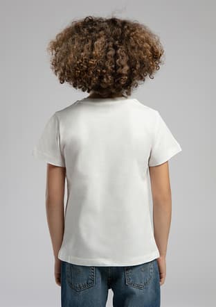 252 Lcb 242004 Erkek Çocuk Beyaz Baskılı T-shirt - 2