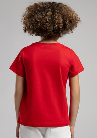 252 Lcb 242004 Erkek Çocuk Kırmızı Baskılı T-shirt - 3