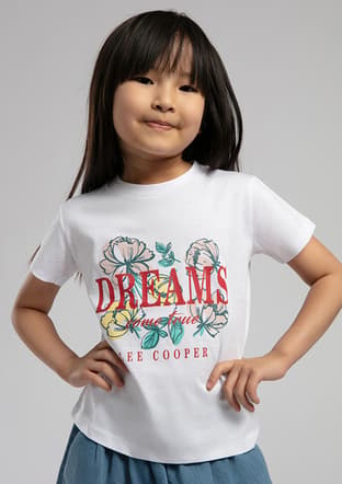 252 Lcg 242005 Kız Çocuk Beyaz Baskılı T-shirt - 2
