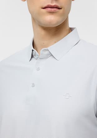B34S10055 Erkek Gri Polo Yaka T-shirt - 3