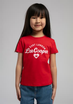 252 Lcg 242006 Kız Çocuk Kırmızı Baskılı T-shirt - 2