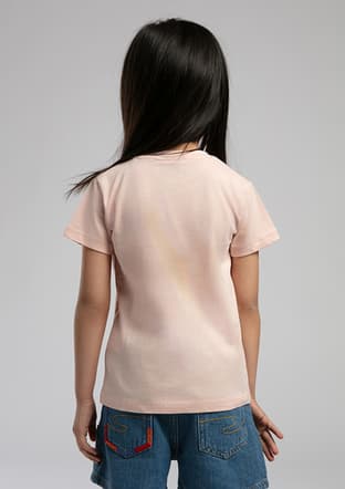 252 Lcg 242001 Kız Çocuk Pembe Baskılı T-shirt - 3