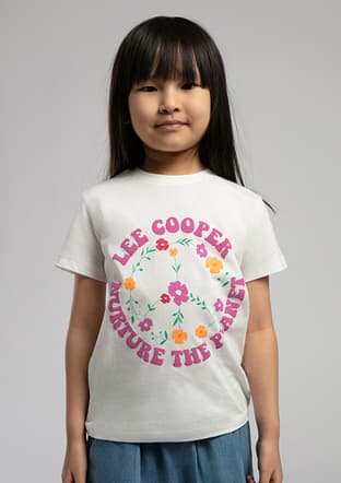 252 Lcg 242001 Kız Çocuk Beyaz Baskılı T-shirt - 3