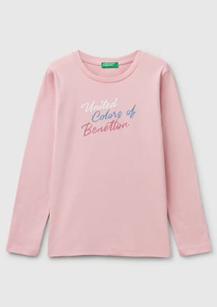 3I9Wc10My-25Y Kız Çocuk Pembe Uzun Kol T-shirt - 1