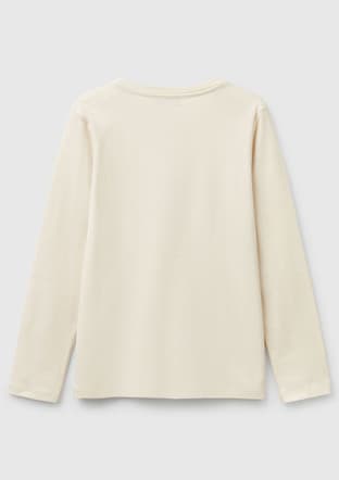 3I9Wc10My-25Y Kız Çocuk Bej Uzun Kol T-shirt - 2