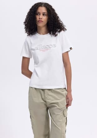 Ef445 Kadın Beyaz Baskılı T-shirt - 2
