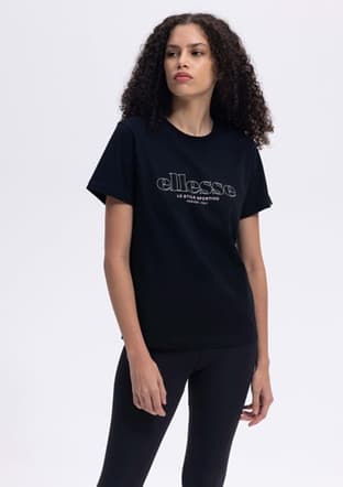 Ef445 Kadın Siyah Baskılı T-shirt - 1
