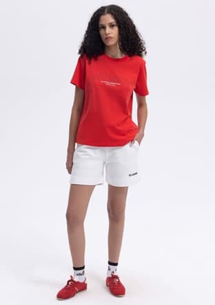 Ef445 Kadın Kırmızı Baskılı T-shirt - 1