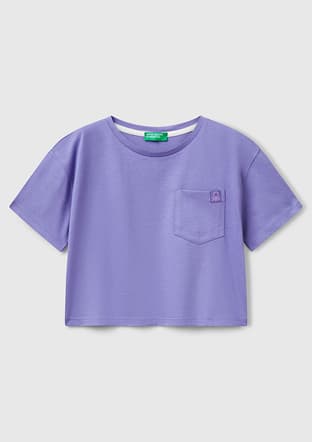 3I1Xc10N8-25Y Kız Çocuk Mor Baskılı T-shirt - 1