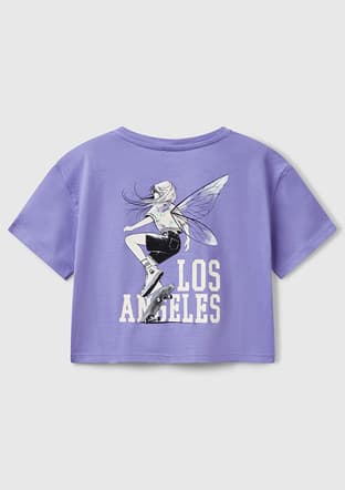 3I1Xc10N8-25Y Kız Çocuk Mor Baskılı T-shirt - 2