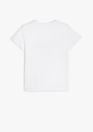 5Skb10135Tk Erkek Çocuk Beyaz Baskılı T-shirt - 2
