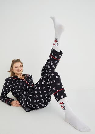 Roz-63 Kız Çocuk Siyah Pijama - 3