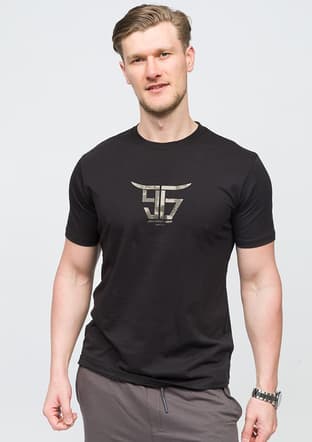 25Yjeeo04160 Erkek Siyah Bisiklet Yaka T-shirt - 1