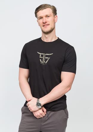 25Yjeeo04160 Erkek Siyah Bisiklet Yaka T-shirt - 2