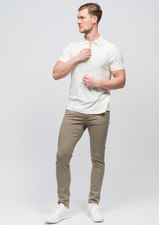 25Yjeeo04238 Erkek Beyaz Polo Yaka T-shirt - 2