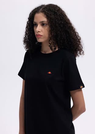 Ef174-1 Kadın Siyah Baskılı T-shirt - 1