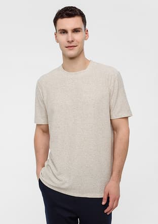 B34S10022 Erkek Çok Renkli Bisiklet Yaka T-shirt - 1