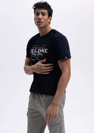 Em455 Erkek Siyah Baskılı T-shirt - 1