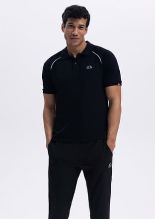 Em407 Erkek Siyah Polo Yaka T-shirt - 1
