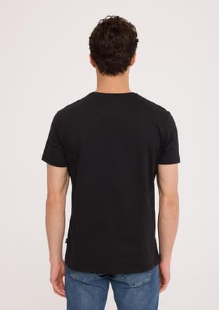 Tc5305 Erkek Siyah Baskılı T-shirt - 2