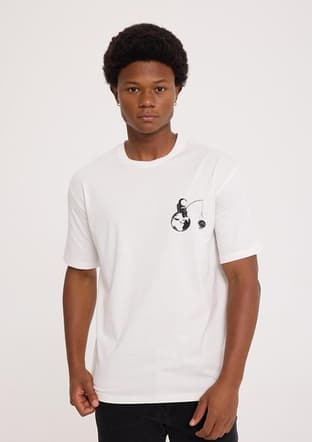 Tc9014 Erkek Beyaz T-shirt - 1
