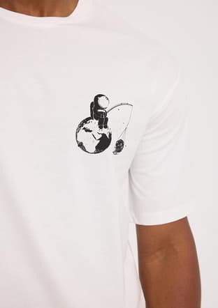 Tc9014 Erkek Beyaz T-shirt - 3