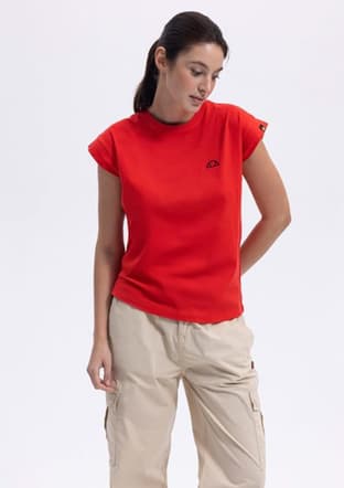 Ef450 Kadın Kırmızı Baskılı T-shirt - 2
