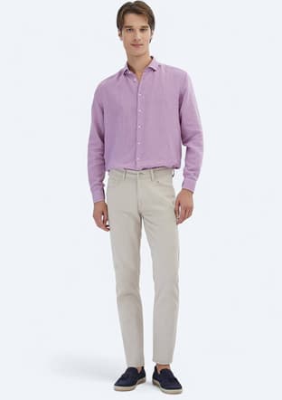 Pant-2113 Erkek Bej Pantolon - 1