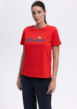 Ef448 Kadın Kırmızı Baskılı T-shirt - 1