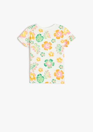 5Smg10068Ak Kız Bebek Beyaz Baskılı T-shirt - 2