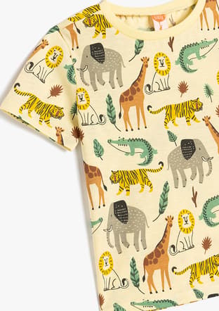 5Smb10011Tk Erkek Bebek Sarı Baskılı T-shirt - 3