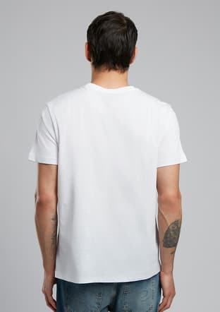252 Lcm 242047 Erkek Beyaz O Yaka T-shirt - 3