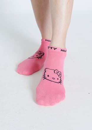 Roz-88/1 Kız Çocuk Pembe Soket Çorap - 3