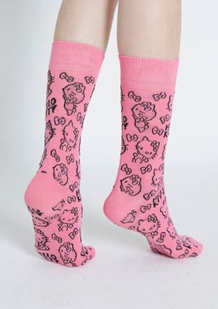 Roz-88/2 Kız Çocuk Pembe Soket Çorap - 1