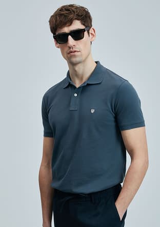111040206 Erkek Antrasit Polo Yaka T-shirt - 3