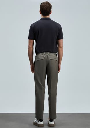 111040206 Erkek Siyah Polo Yaka T-shirt - 3