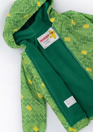 Out02F Unisex Çocuk Yeşil Mont - 3