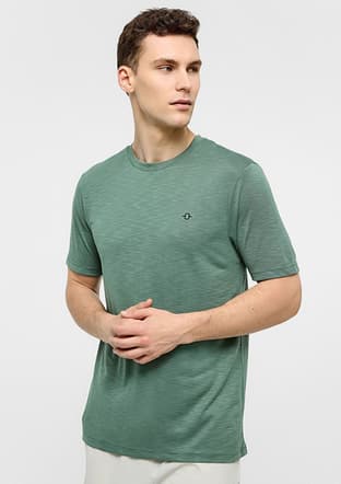 B34T10051 Erkek Yeşil Regular T-shirt - 1