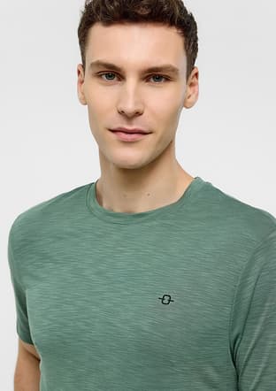 B34T10051 Erkek Yeşil Regular T-shirt - 3
