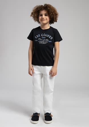 252 Lcb 242006 Erkek Çocuk Lacivert Baskılı T-shirt - 1