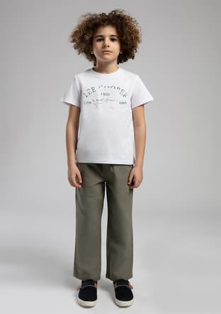 252 Lcb 242006 Erkek Çocuk Beyaz Baskılı T-shirt - 1