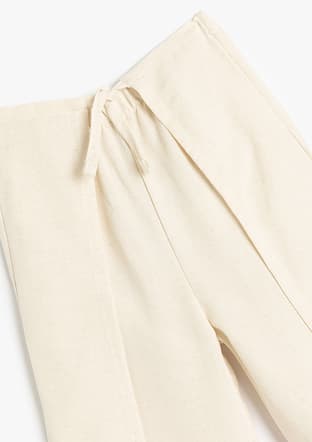 5Skg40065Aw Kız Çocuk Bej Pantolon - 3