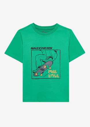 Sk2510112-300 Erkek Çocuk Yeşil Baskılı T-shirt - 1
