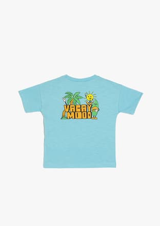 5Smb10016Tk Erkek Bebek Mavi Bisiklet Yaka T-shirt - 2