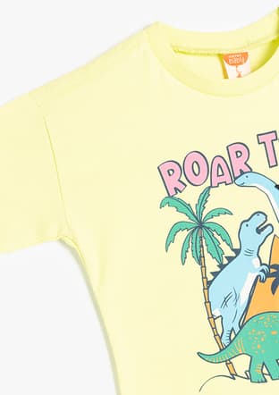 5Smb10015Tk Erkek Bebek Yeşil Baskılı T-shirt - 3