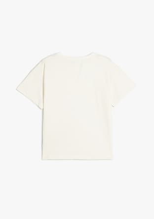 5Skg10090Ak Kız Çocuk Beyaz Bisiklet Yaka T-shirt - 2