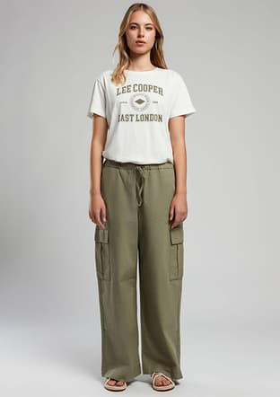252 Lcf 221004 Kadın Yeşil Pantolon - 1
