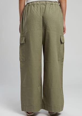 252 Lcf 221004 Kadın Yeşil Pantolon - 3