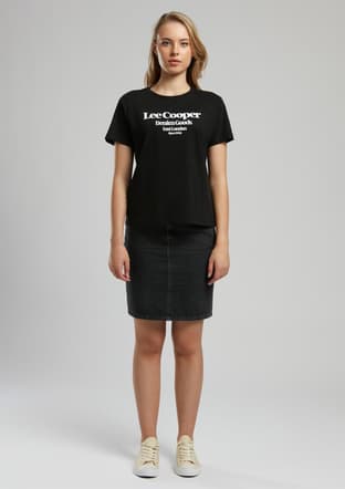 252 Lcf 242004 Kadın Siyah O Yaka T-shirt - 1