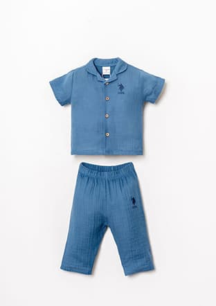 Usb2947 Erkek Bebek Lacivert Pijama - 1